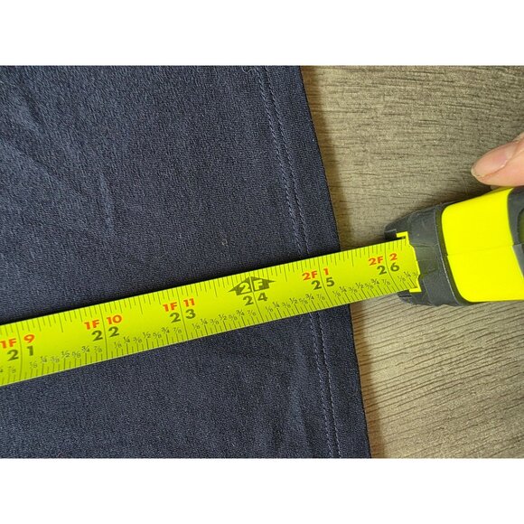 Chicos Navy Fluuter Cap Date Night Tee Ruffled Short Sleeve Top Size XL NWT - Picture 7 of 8